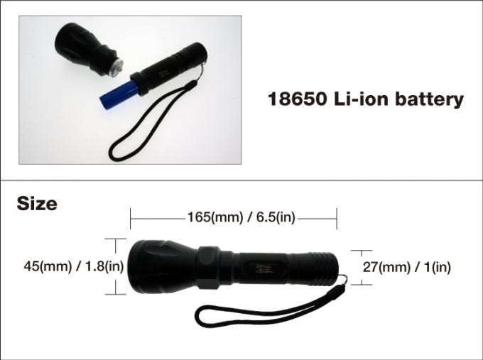 interruptor de tecla handheld resistente da bateria recarregável 600 lúmens conduzidos guardando a tocha do interruptor