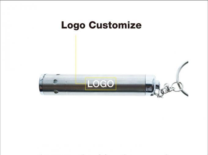 o anel inoxidável da tecla s da cauda da luz UV 3xLR44 da prata do stell da forma do tubo (AG13) conduziu a luz do keychain para o prêmio da promoção do presente assim