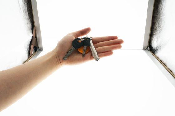 Lanterna elétrica de aço inoxidável do diodo emissor de luz Keychain da forma do tubo para a promoção do presente