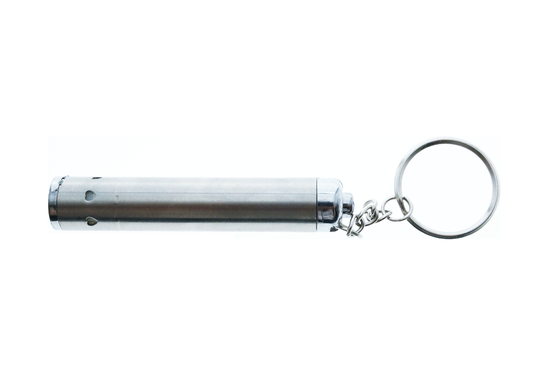 Lanterna elétrica de aço inoxidável do diodo emissor de luz Keychain da forma do tubo para a promoção do presente