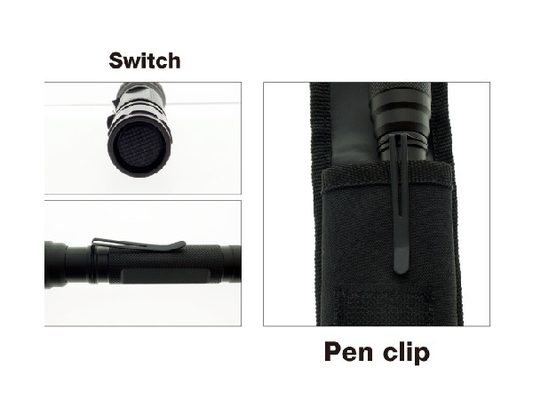 tradicional handsize a lanterna elétrica zumbindo conduzida do lúmen alto das baterias 2*AA cree acessível para o EDC