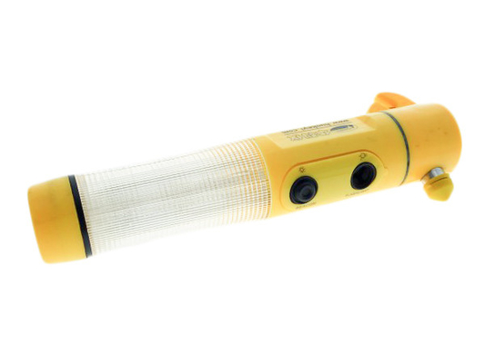 Cor do amarelo da lanterna elétrica do diodo emissor de luz da emergência das baterias do AA para a iluminação do alarme
