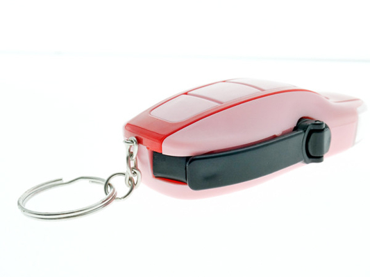 Material plástico 80 * 44 * 25mm da mini lanterna elétrica do diodo emissor de luz do dínamo de Keychain do tamanho