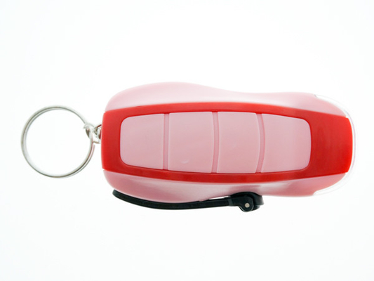 Material plástico 80 * 44 * 25mm da mini lanterna elétrica do diodo emissor de luz do dínamo de Keychain do tamanho