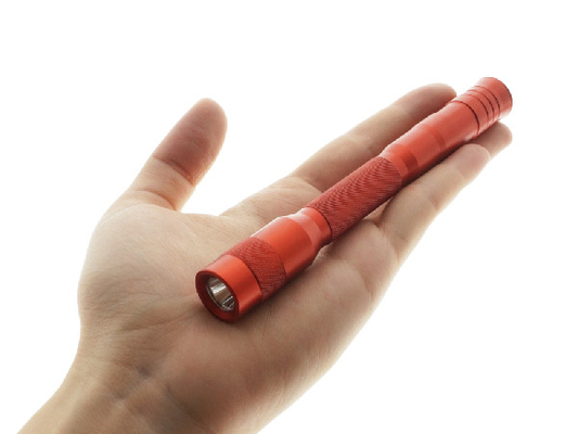 Material 2 da liga de alumínio da lanterna elétrica da pena do diodo emissor de luz do Cree do poder super * baterias do AAA