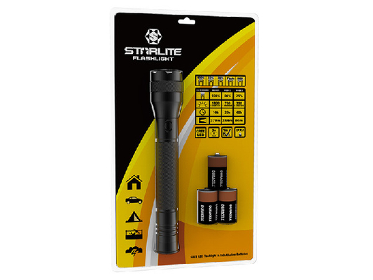 IPX7 resistência de água da lanterna elétrica IPX7 do bolso do diodo emissor de luz Edc com 3 * baterias de D