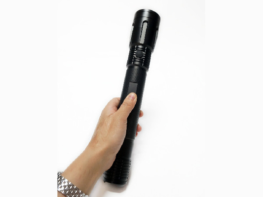 Material Aero da liga de alumínio da categoria do diodo emissor de luz A7075 do CREE das lanternas elétricas do agente da polícia da autodefesa
