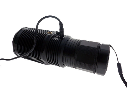 Material recarregável da liga de alumínio do bulbo da lanterna elétrica XHP 50 do diodo emissor de luz do íon de Li do dissipador de calor