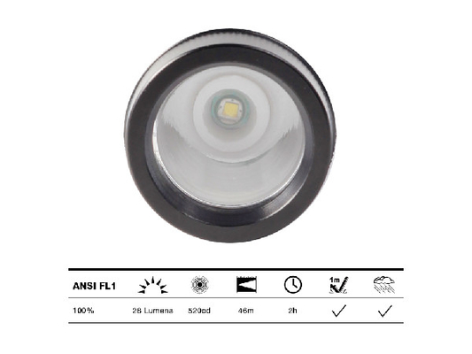 Distância impermeável do feixe do brilho alto 46m da lanterna elétrica preta do Aaa Keychain da cor