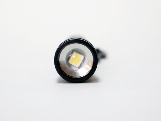 Cor preta material exterior brilhante pequena da liga de alumínio de Keychain da lanterna elétrica do diodo emissor de luz
