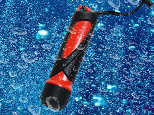 IPX8 Waterproof a lanterna elétrica de mergulho conduzida, lanterna elétrica do mergulho autônomo dos 10m da bateria 4AA